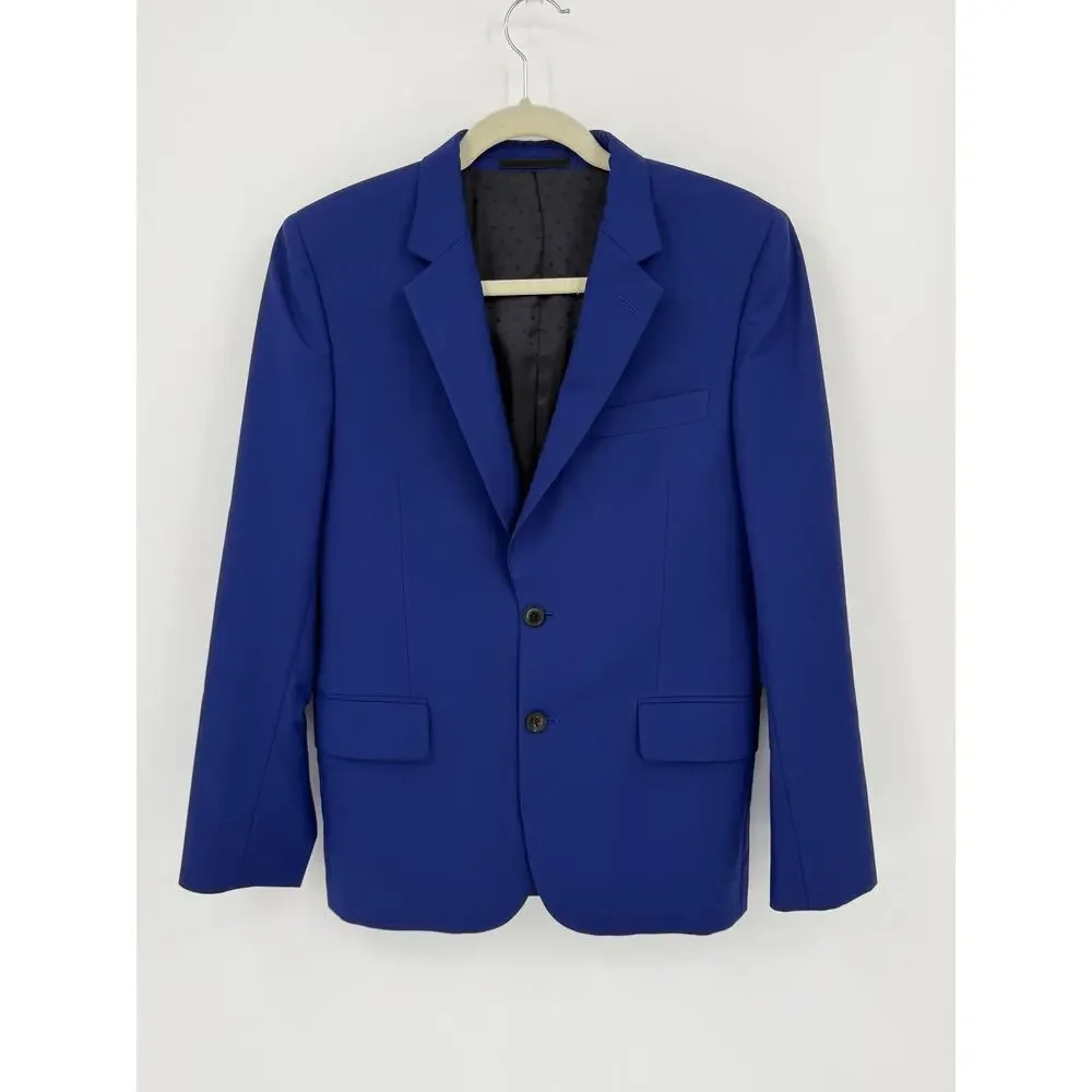 Paul Smith Soho Fit Blue Wool Mohair Sport Coat Blazer 38R Wedding Formal School